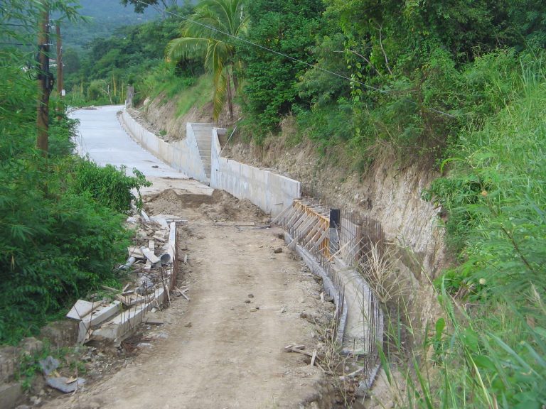 Lagesse Roads + Retaining Wall